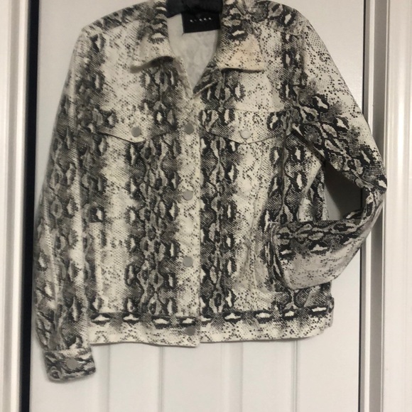 Snake skinned patterned bomber jacket - Picture 1 of 2